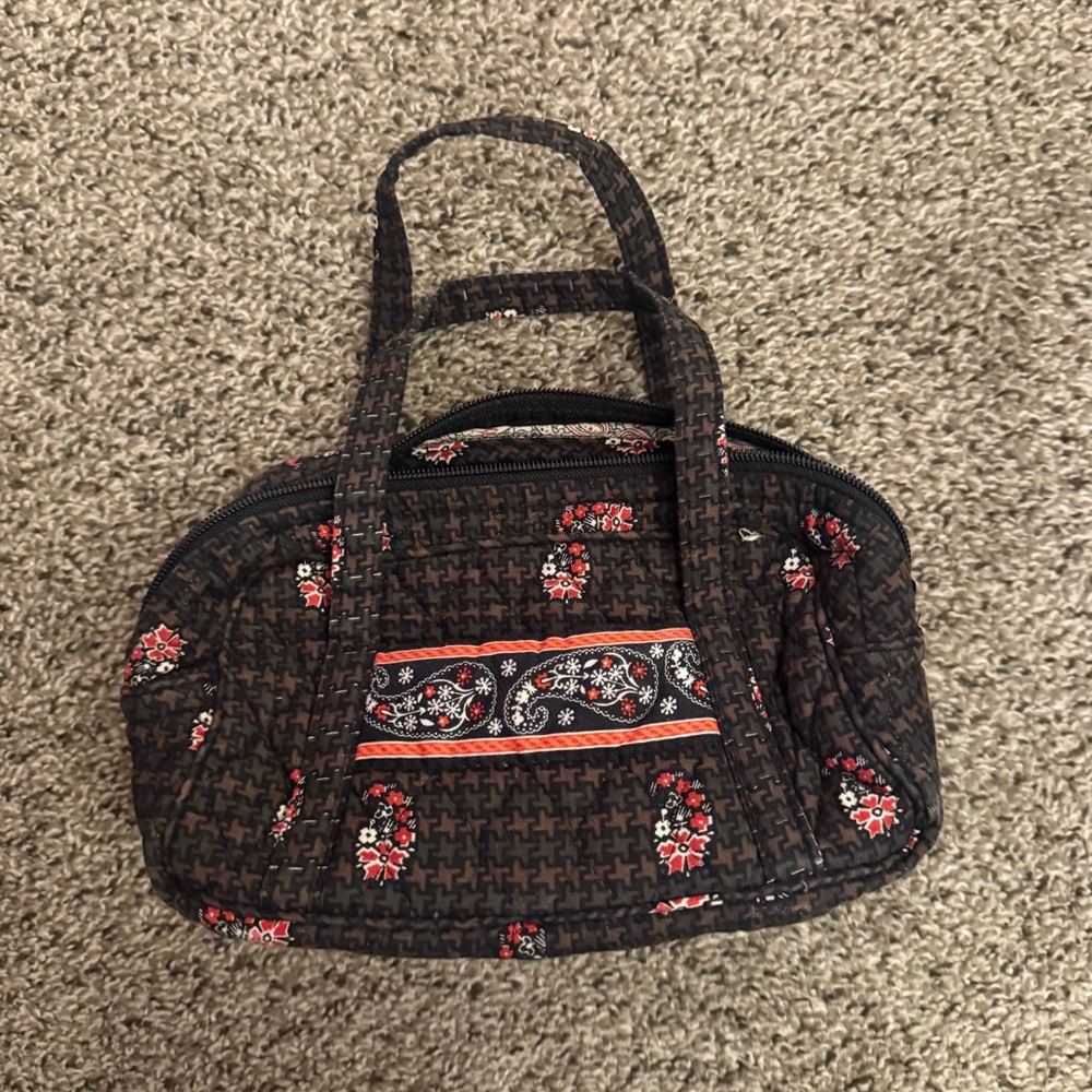 Vera Bradley Brown and Red Paisley Patterned Women's Bag